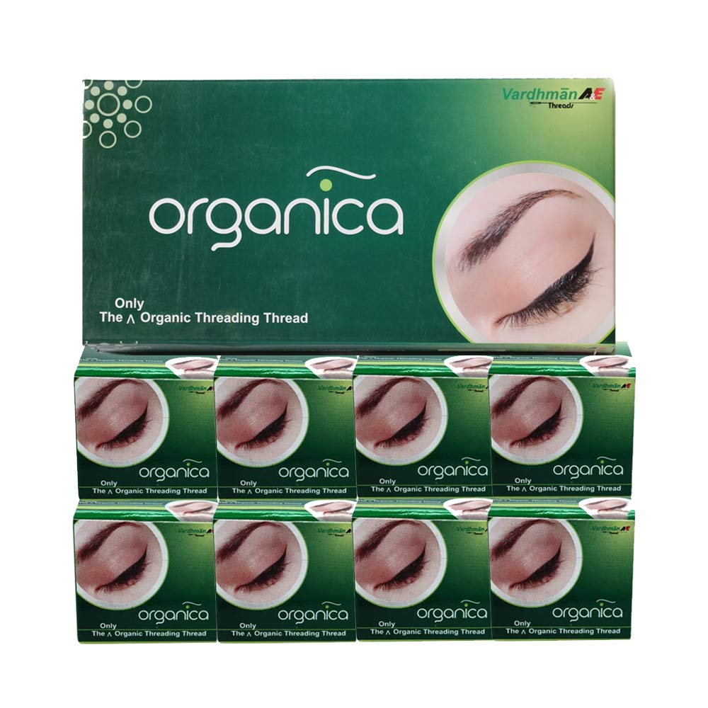 Organica hilos de cejas de algodón en caja de 8 rollos para depilación facial precisa