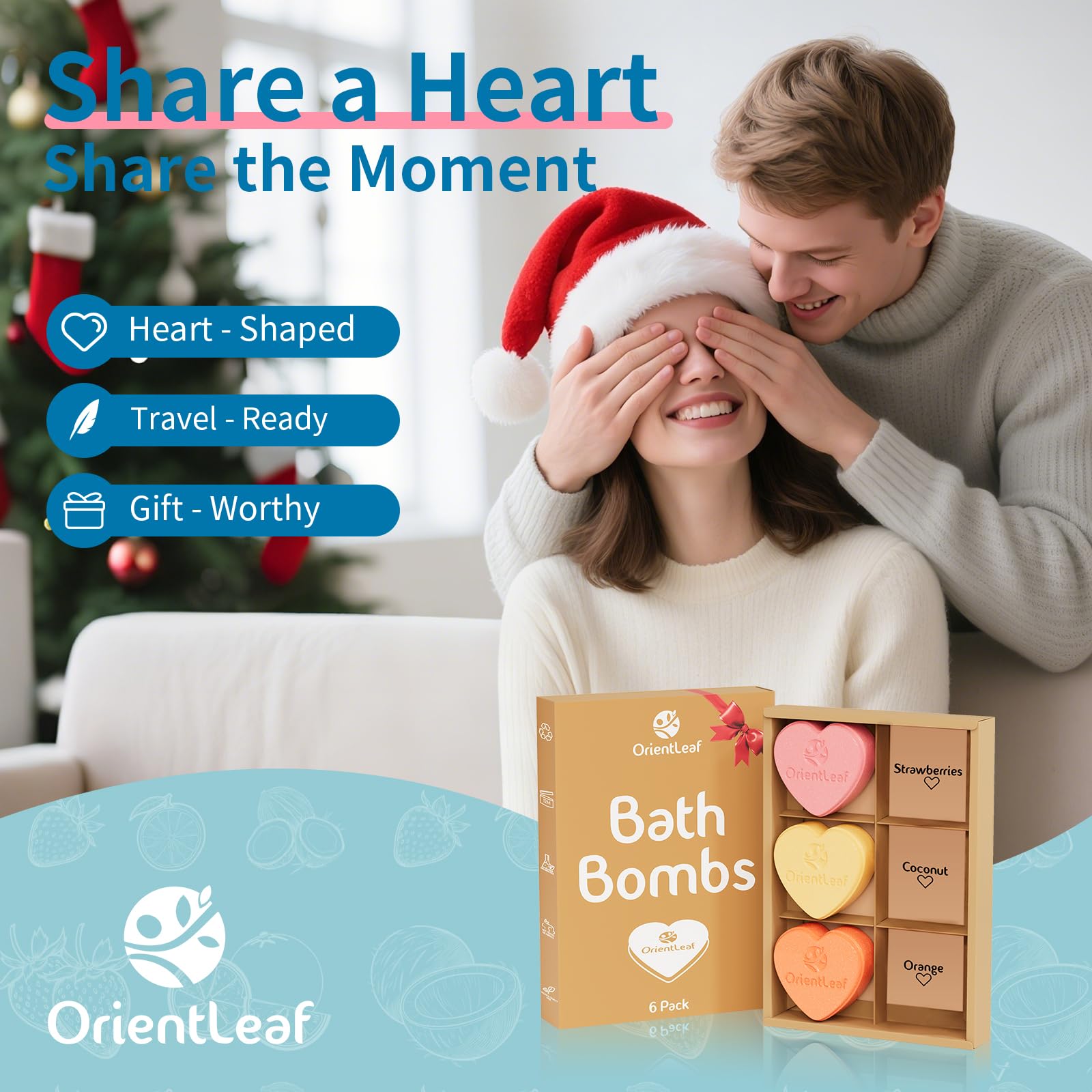 ORIENTLEAF Detalle del diseño de corazón, regalo elegante
