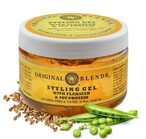 Original Blends Gel de Linaza, botella visible, definición suave para todo tipo de cabello