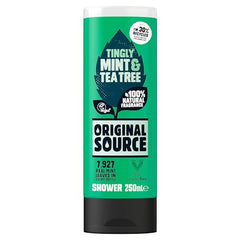 Original Source mentas y árbol de té, espuma vigorizante para la ducha matutina.