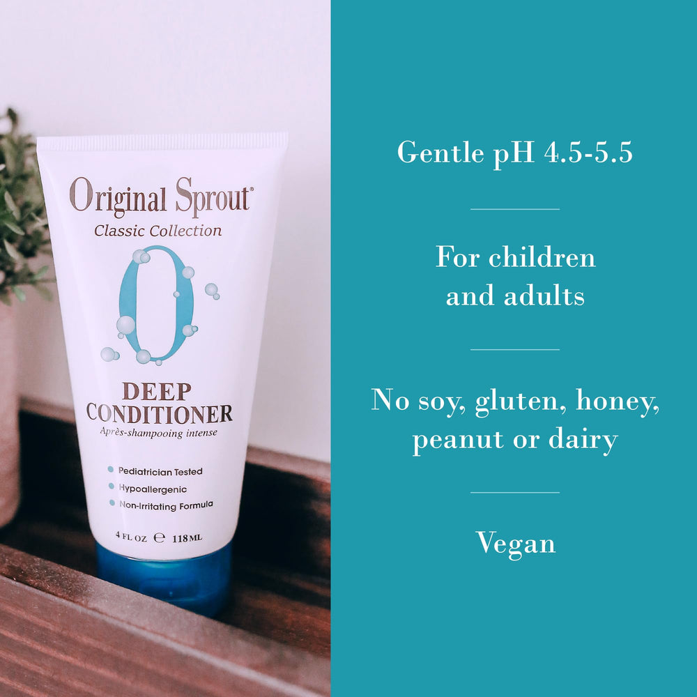 Aplicación de 5 minutos con Original Sprout Deep Conditioner para acondicionamiento