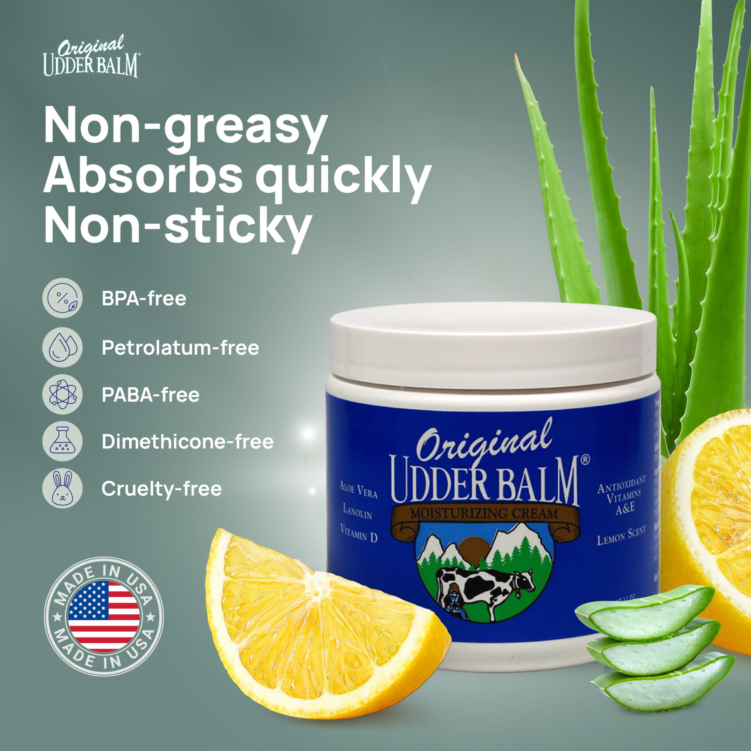 Original Udder Balm con aloe vera para cuidado suave