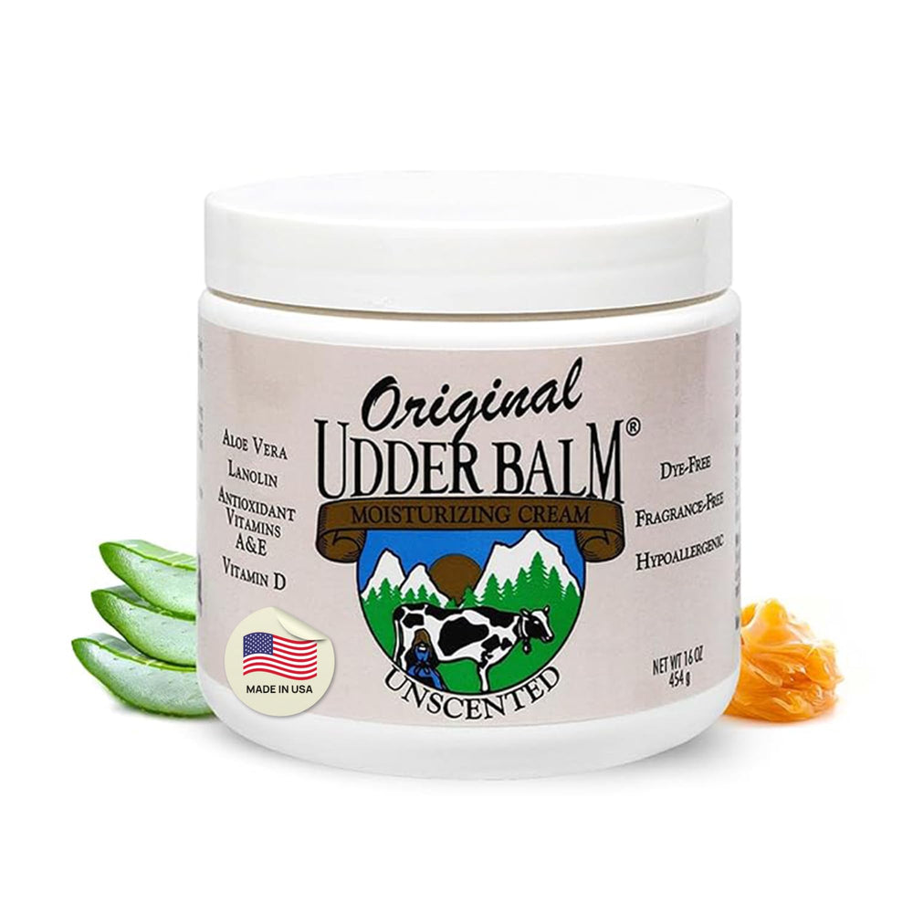 Original Udder Balm tarro sin aroma para piel sensible y uso diario.
