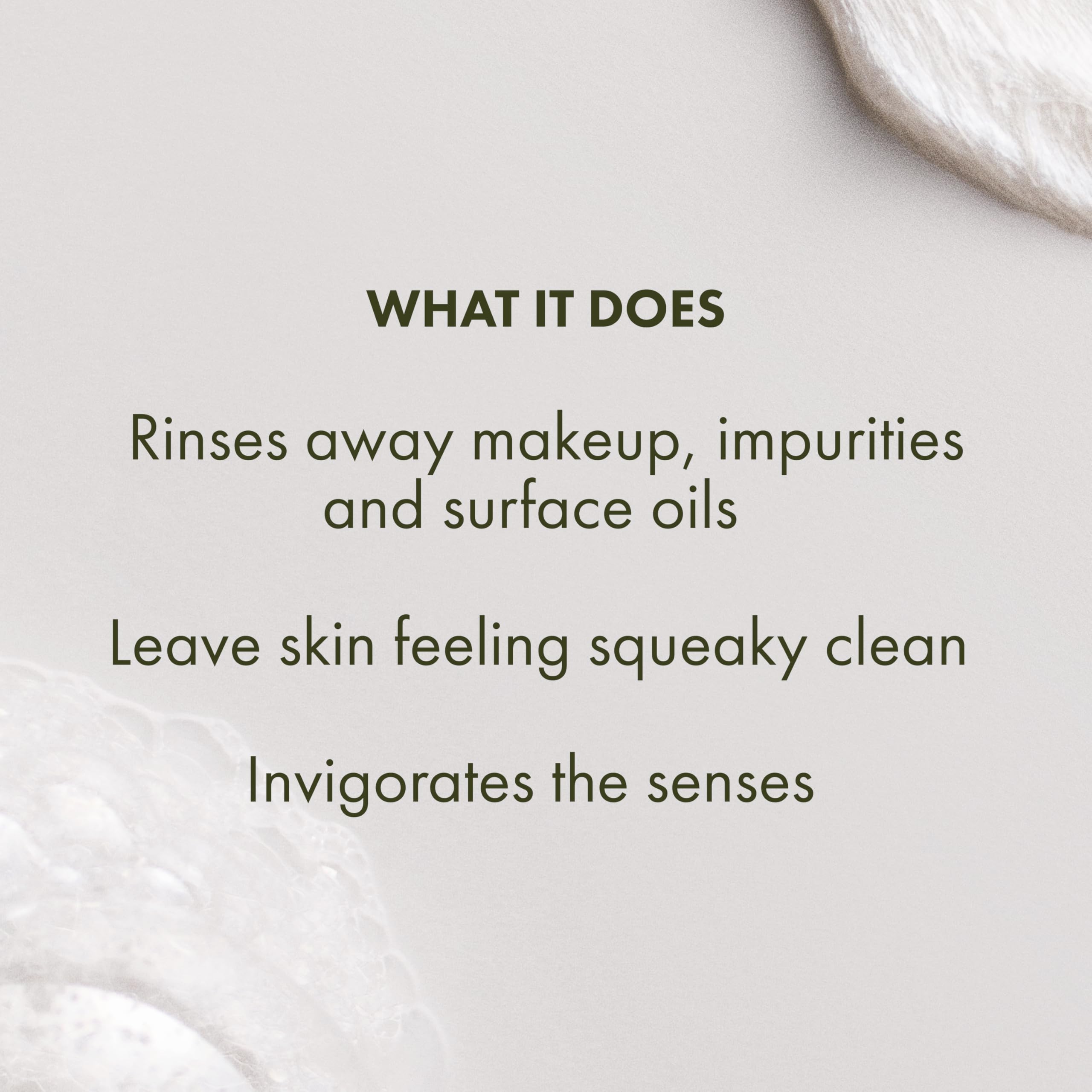 Origins limpiador con menta, aroma vigorizante para sensaciones frescas.