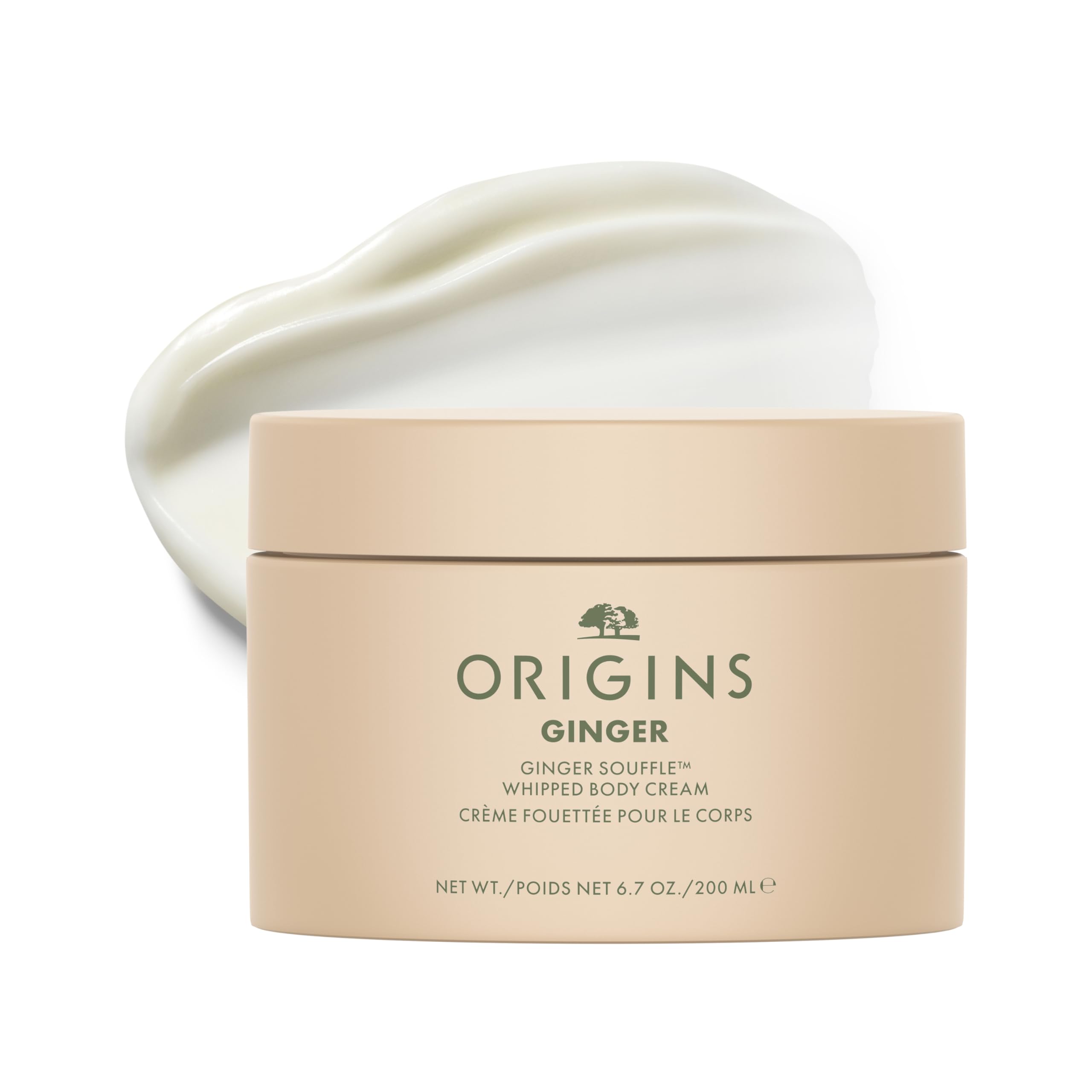 Origins crema corporal batida de jengibre: textura suave para hidratar piel seca.