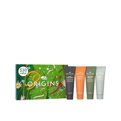 Conjunto Origins Multi-Maskers visto de frente, ideal regalo de cuidado facial en casa.