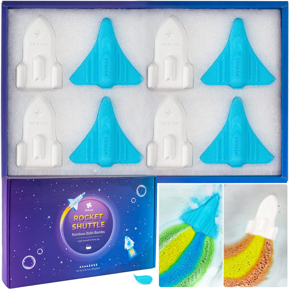 ORIGLAM bomba de baño para niños, color sorpresa al disolverse, experiencia sensorial divertida.