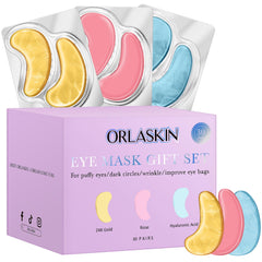 ORLASKIN parches ojos 24k oro, hidratación profunda para la zona bajo los ojos