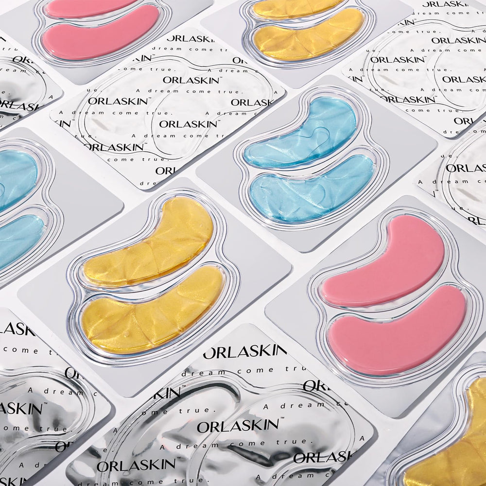 ORLASKIN parches ojos rosa, tratamiento rápido para ojeras y hinchazón