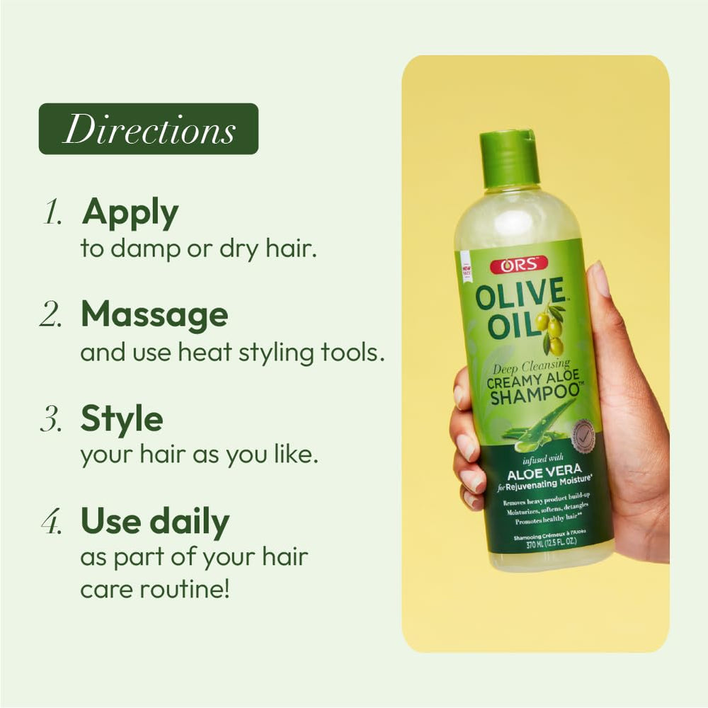 Cabello suave y brillante con ORS sin parabenos y sulfatos.