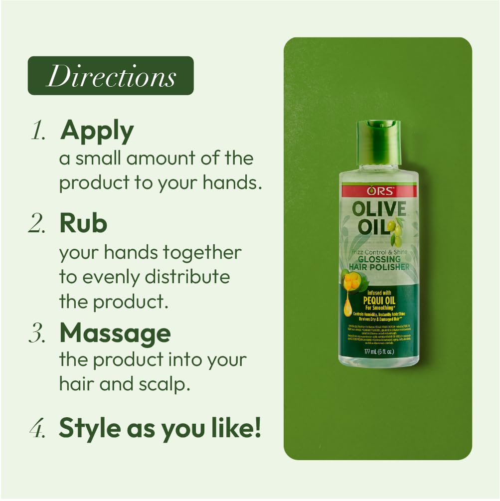 ORS Pulidor de Brillo con Aceite de Oliva: cabello hidratado y manejable