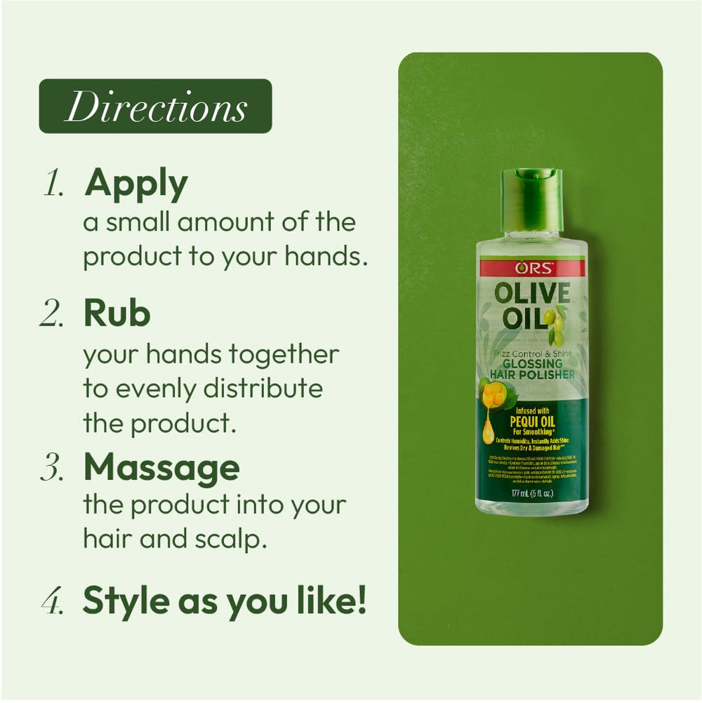 ORS Pulidor de Brillo con Aceite de Oliva: cabello hidratado y manejable