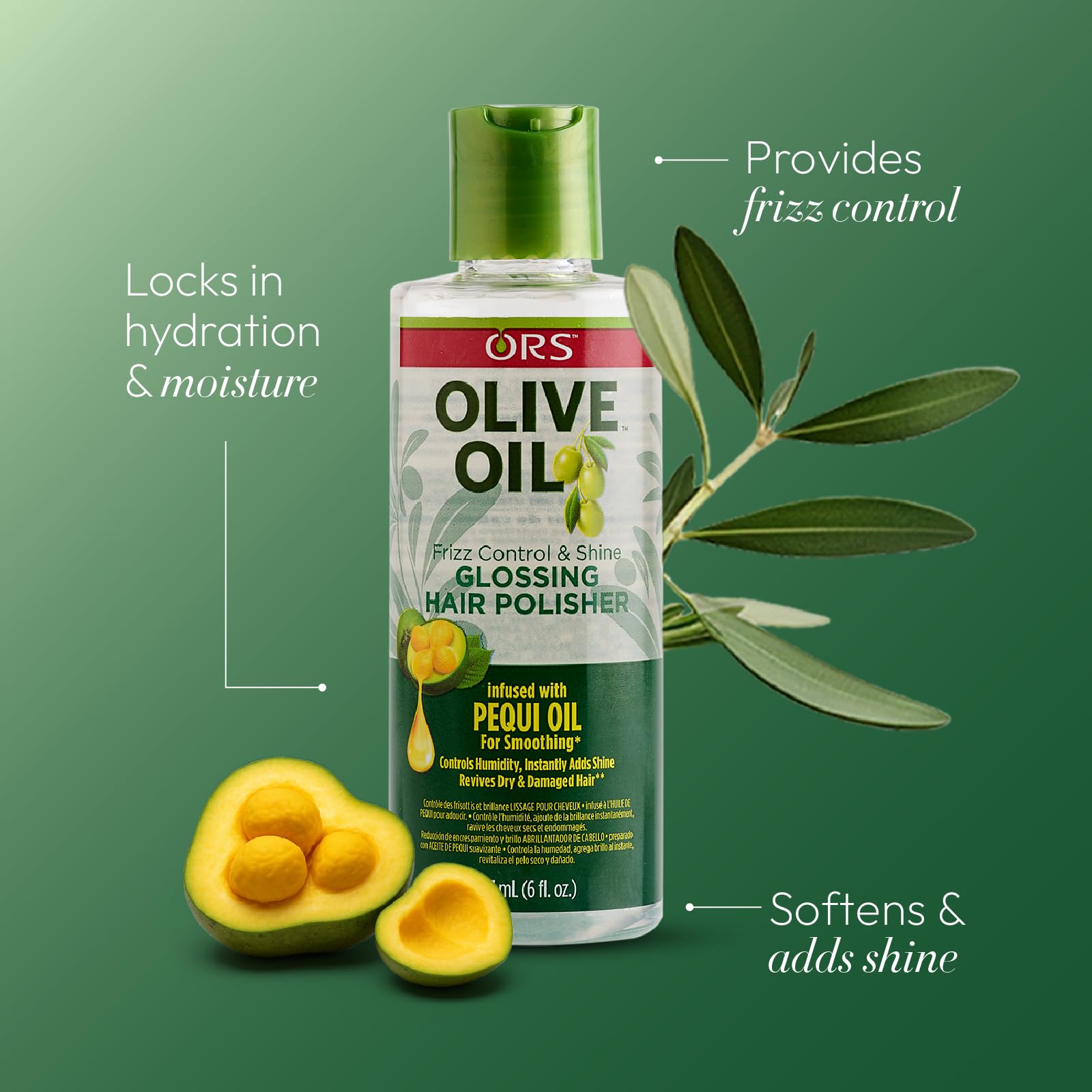 ORS Pulidor de Brillo con Aceite de Oliva: proceso de peinado más fácil