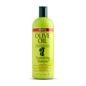 ORS Champú neutralizante con aceite de oliva en botella, aporta brillo natural.