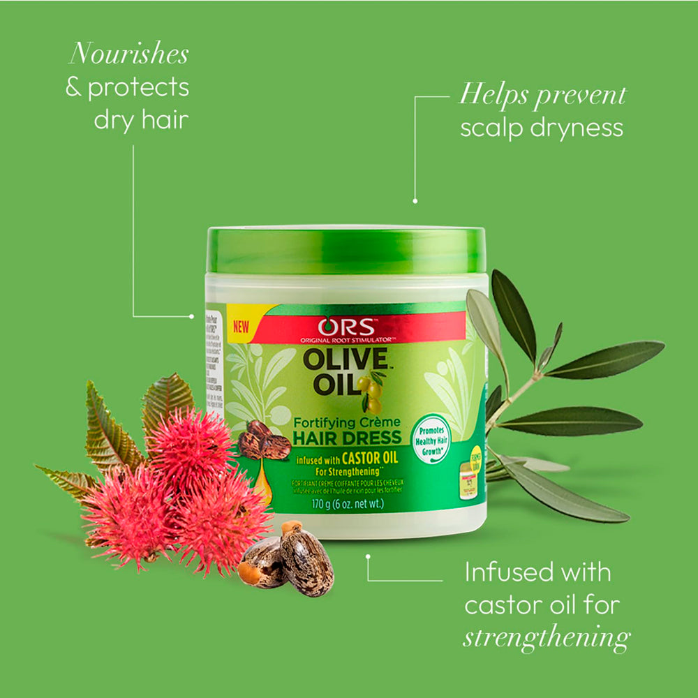 Cabello con brillo suave y sedoso tras usar ORS Crema de oliva y ricino