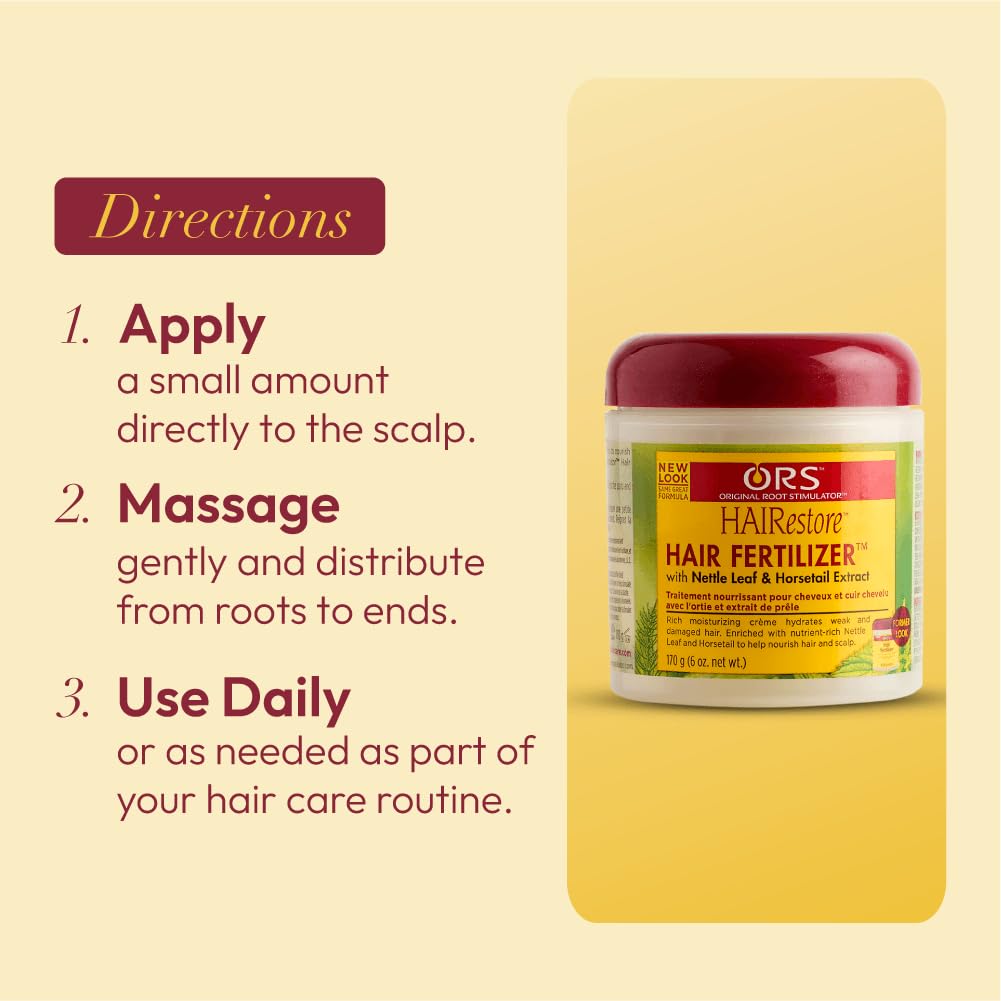 ORS HairRestore aplicacion diaria en cuero cabelludo para cuidado capilar