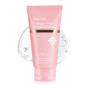 O.SECERT mascarilla nocturna de colágeno con envoltura para piel firme e hidratada