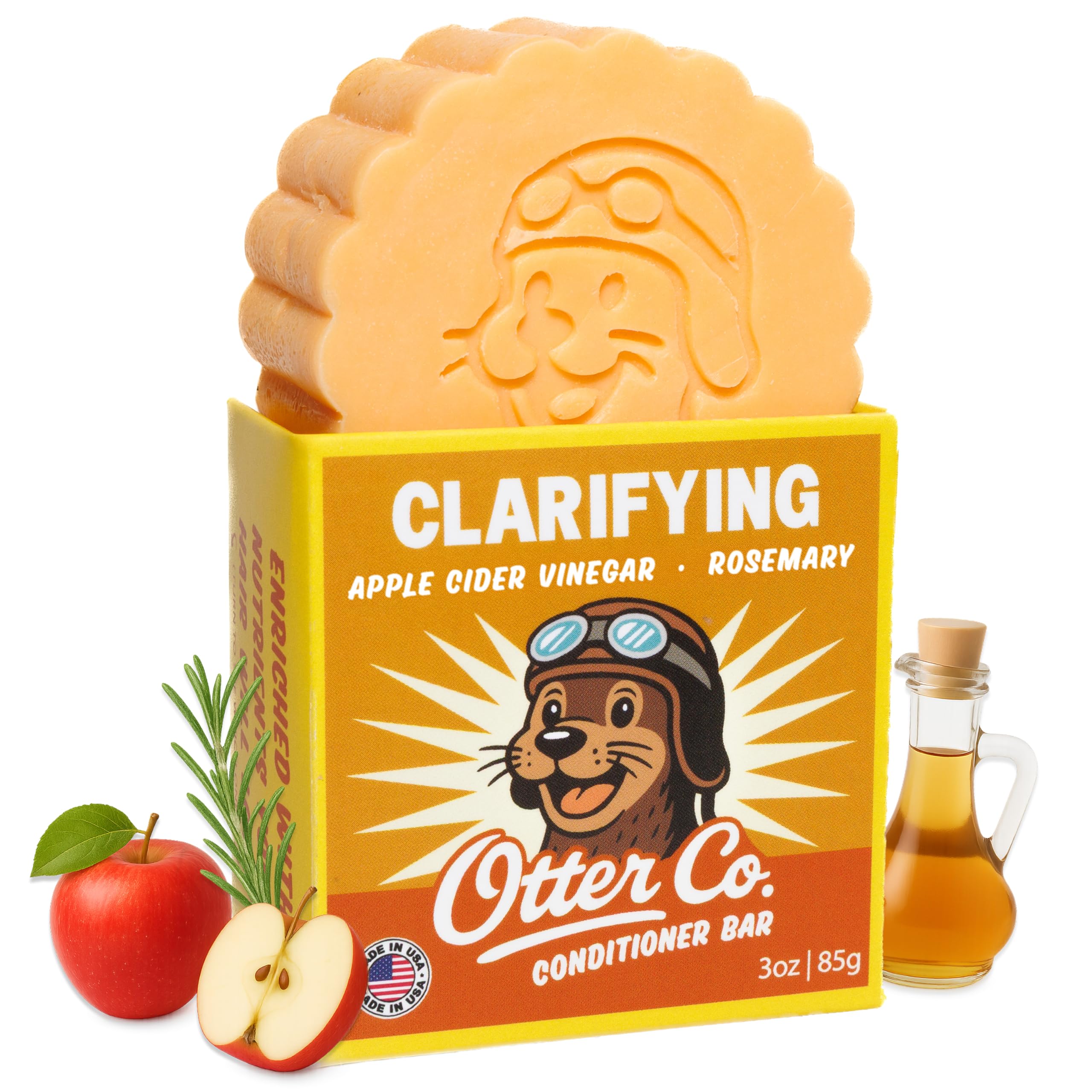 Barra Otter co. ACV: aclarado suave y cuero cabelludo equilibrado.