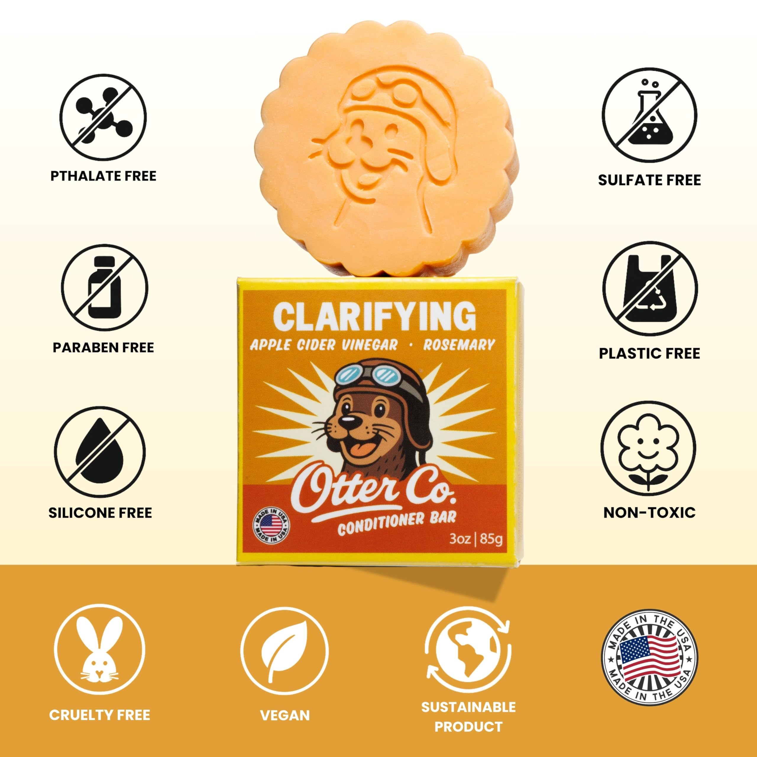 Barra Otter co. Hecho en EE. UU. con ingredientes reales.