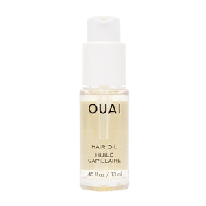 OUAI aceite capilar en tamaño de viaje aporta brillo y suavidad.