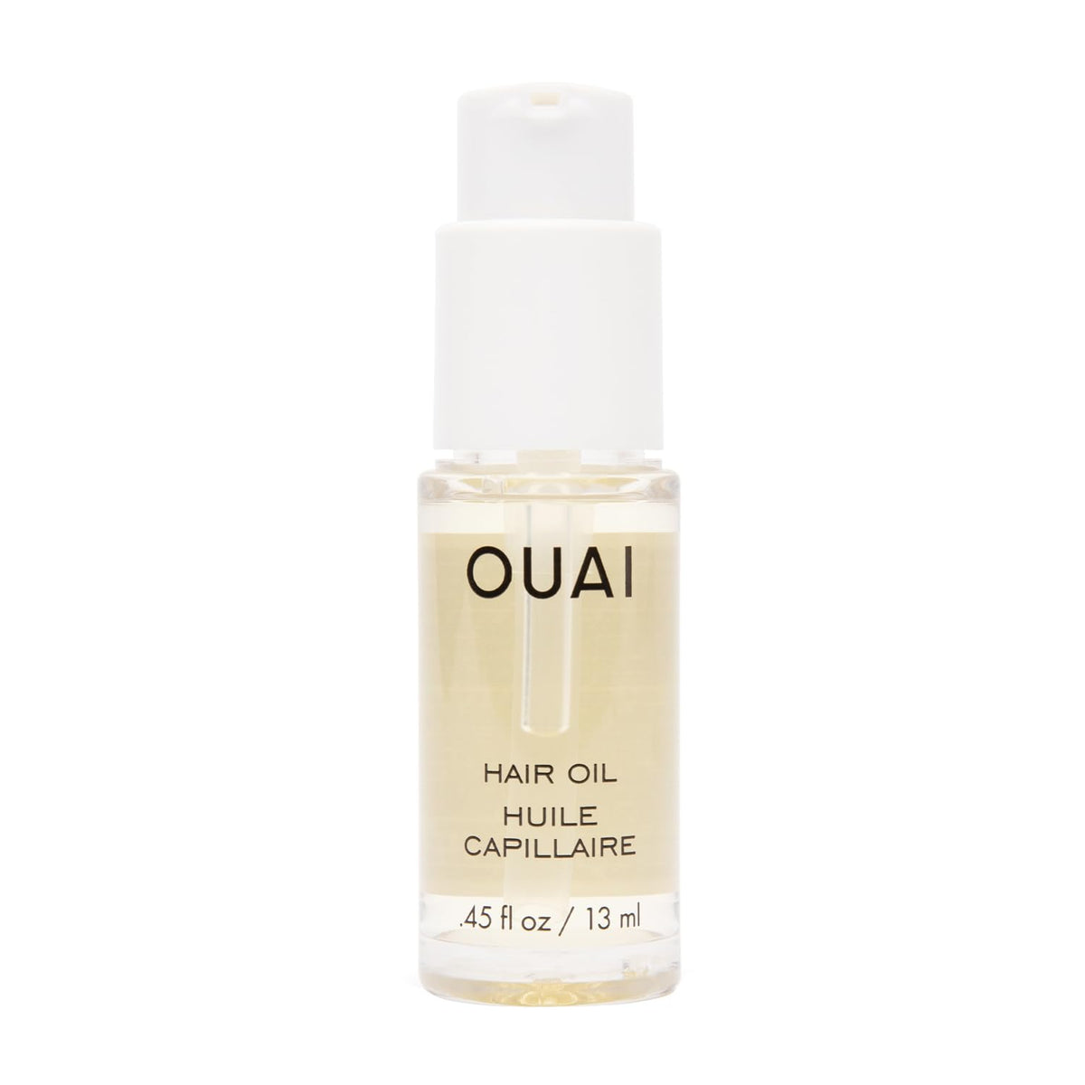 OUAI aceite capilar en tamaño de viaje aporta brillo y suavidad.