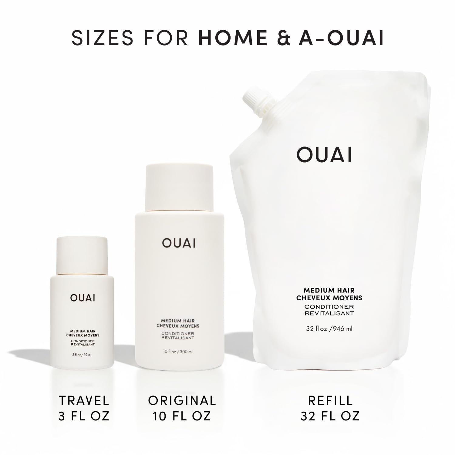 OUAI aplicación rápida, cabello más manejable