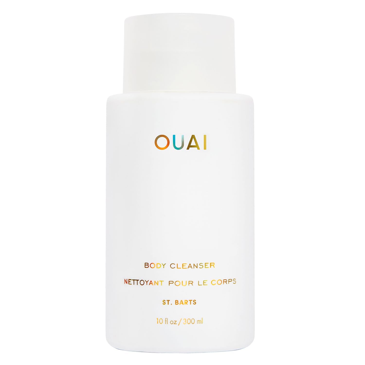OUAI Body Cleanser St. Barts, botella frontal, experiencia spa en casa