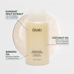 OUAI champú medio-keratina-antifrizz: combate el encrespamiento diario.