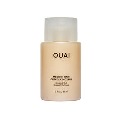 OUAI champú medio-tamano-viaje-3oz: hidratación ligera para cabello medio.
