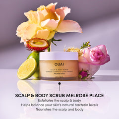 Aplicación en piel con OUAI Melrose Place para exfoliar cuerpo