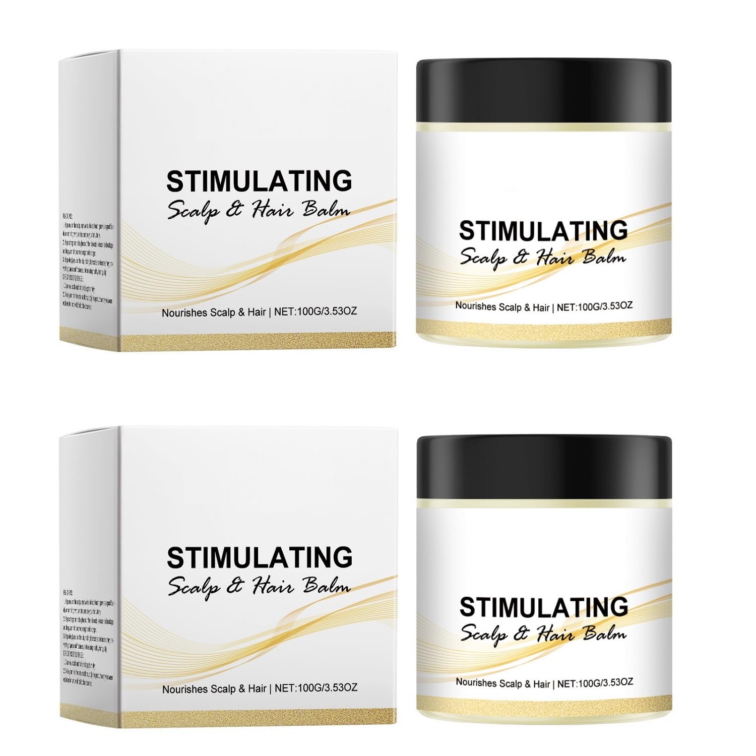 OUKPANE bálsamo estimulante, bote de crema, nutre cuero cabelludo y cabello.