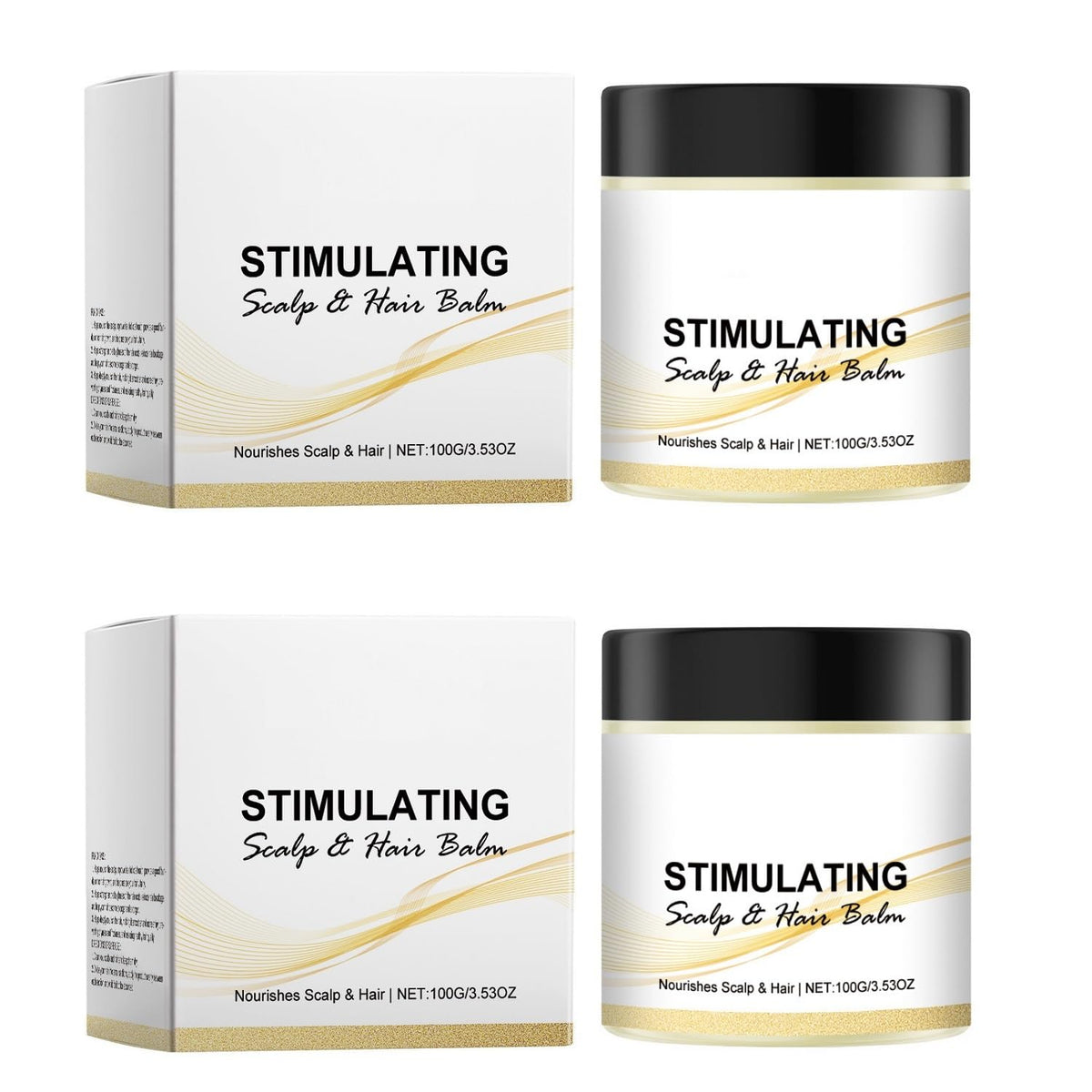OUKPANE bálsamo estimulante, bote de crema, nutre cuero cabelludo y cabello.