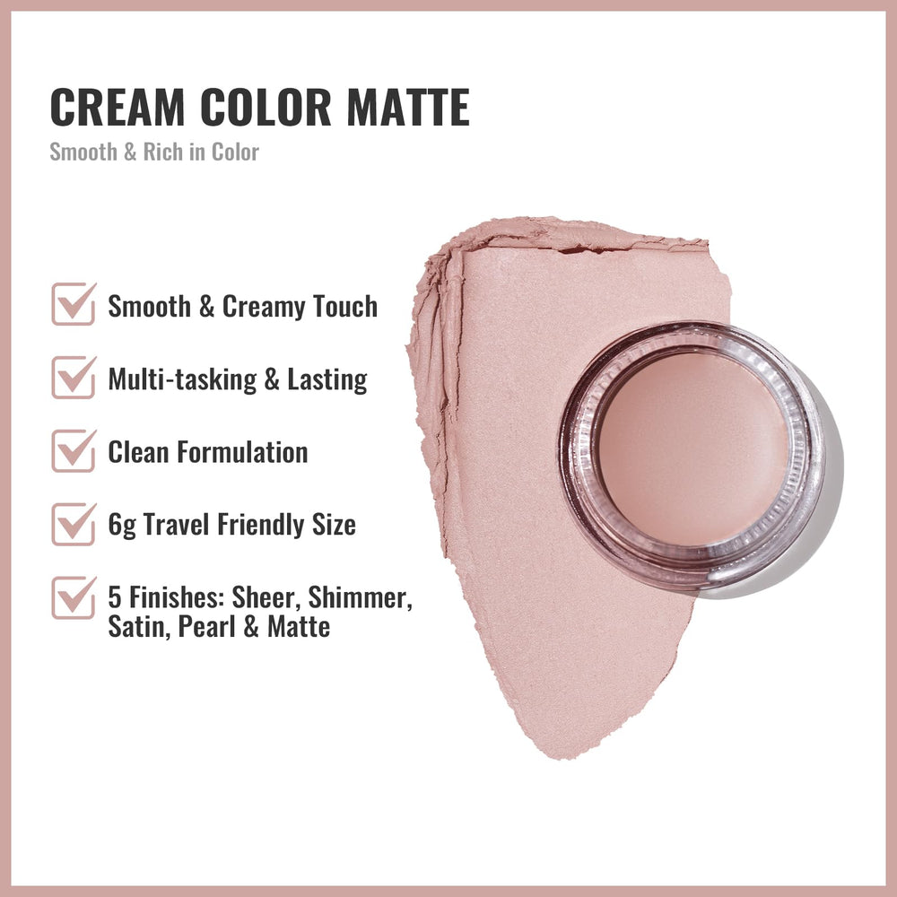Aplicación fácil de sombra mate para un look suave y profesional.
