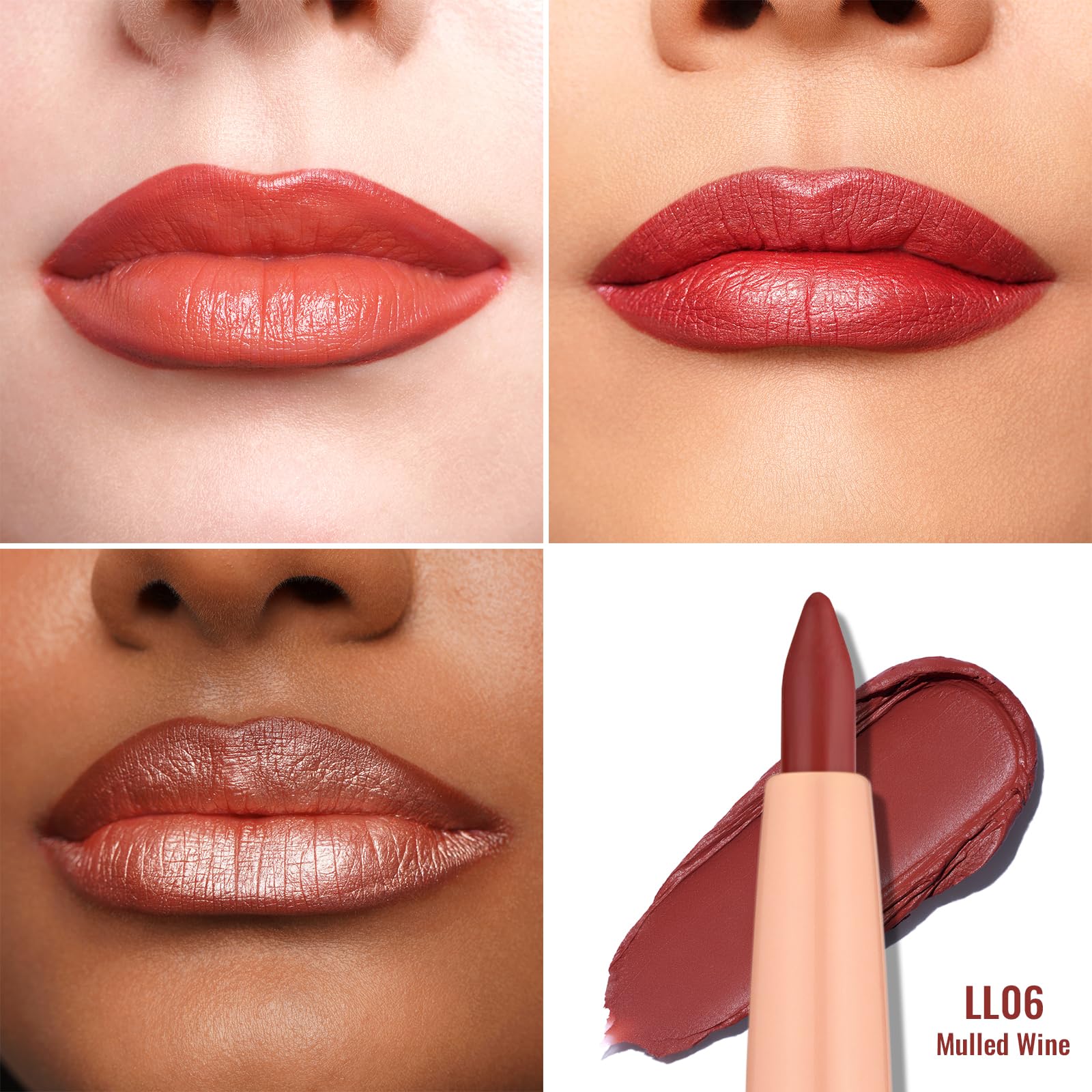 Delineador labial Oulac diseño retráctil para retoques rápidos