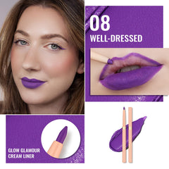 Delineador labial retráctil Oulac para trazos limpios sin afilar.