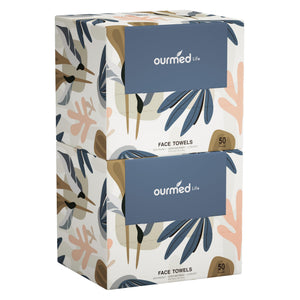 ourmed life-telas faciales-xl sin pelusa para limpieza suave de la piel