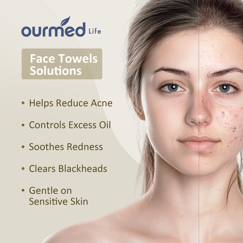 Ourmed Life toalla facial sin pelusa para desmaquillar con delicadeza