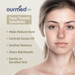 Ourmed Life toalla facial sin pelusa para desmaquillar con delicadeza