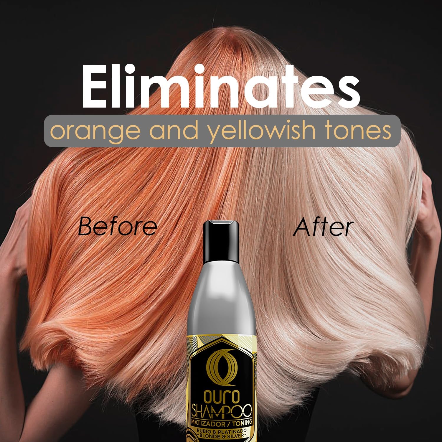 OURO Shampoo Tonificante genera espuma cremosa que suaviza el cabello y facilita el peinado.