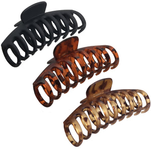 OWIIZI pinza grande para cabello de mujeres con agarre fuerte para peinados duraderos.