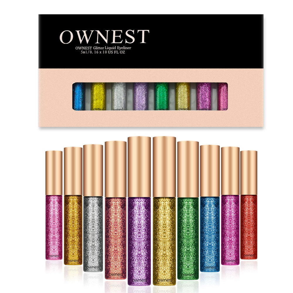 Ownest delineador líquido con brillo rojo para delineado vivo y duradero.