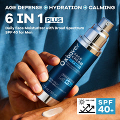 Oxbraver crema 6 en 1 se aplica suavemente para una piel suave y fresca.