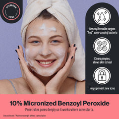 Oxy limpiador facial actúa penetrando en poros para mejorar la limpieza profunda.