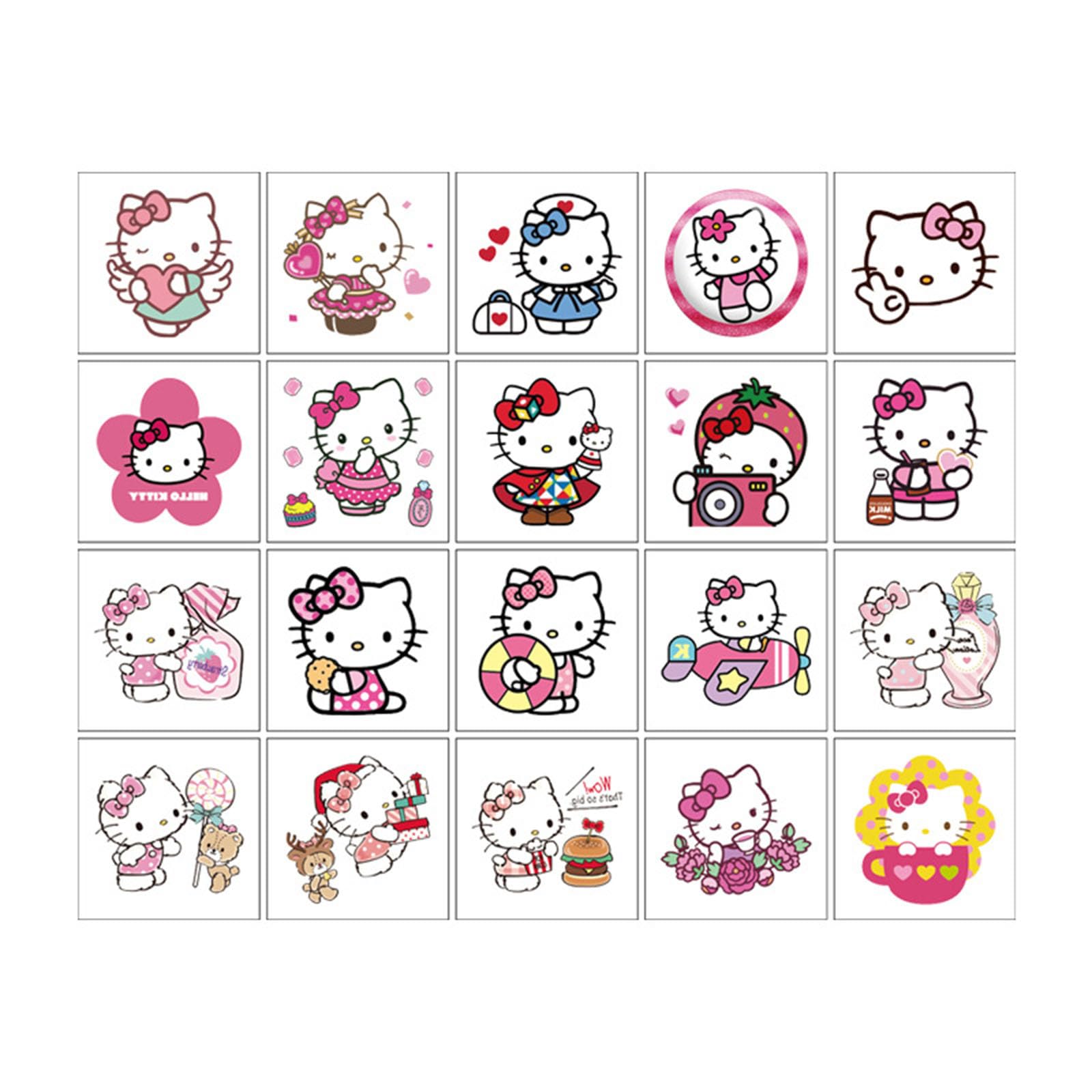 Tatuaje temporal OYZX Hello Kitty para fiestas