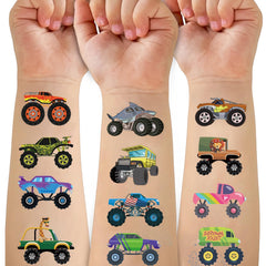 Tatuajes temporales Ozepao Camiones Monstruo, 10 hojas, ideales para fiestas infantiles.