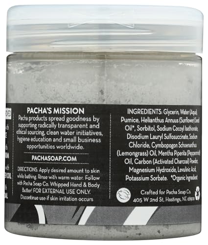 Pacha Soap Co textura cremosa en primer plano, fácil de extender