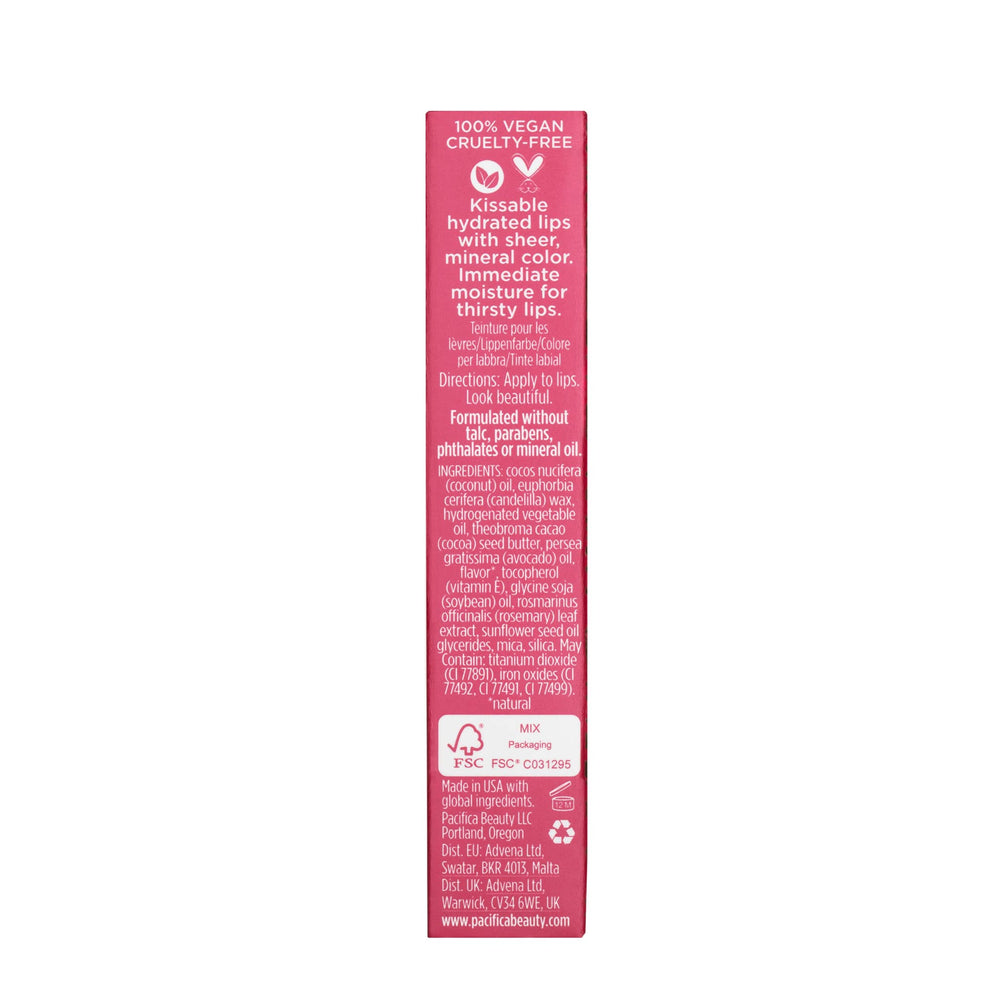 Envase compacto de pacifica bálsamo labial para retoques