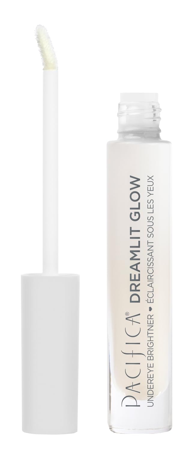 Pacifica DreamLit Glow aplicado en ojos para iluminación instantánea de ojeras