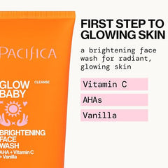 Pacifica Glow Baby exfoliación suave AHA para textura más fina.
