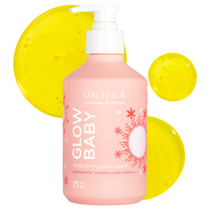 Pacifica Glow Baby: botella con vertido, sensación de limpieza suave y radiante
